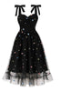 Load image into Gallery viewer, A-Line Black Pin Up 1950s Dress with Stars