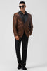 Load image into Gallery viewer, Sparkly Shawl Lapel One Button Brown Men&#39;s Blazer