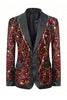 Load image into Gallery viewer, Sparkly Red Sequins Shawl Lapel Men&#39;s Party Blazer