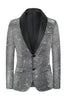 Load image into Gallery viewer, Glitter Grey Shawl Lapel Single Breasted Men&#39;s Blazer