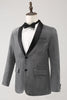 Load image into Gallery viewer, Grey Shawl Lapel Single Breasted Men&#39;s Prom Blazer