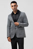 Load image into Gallery viewer, Glitter Grey Shawl Lapel Single Breasted Men&#39;s Blazer