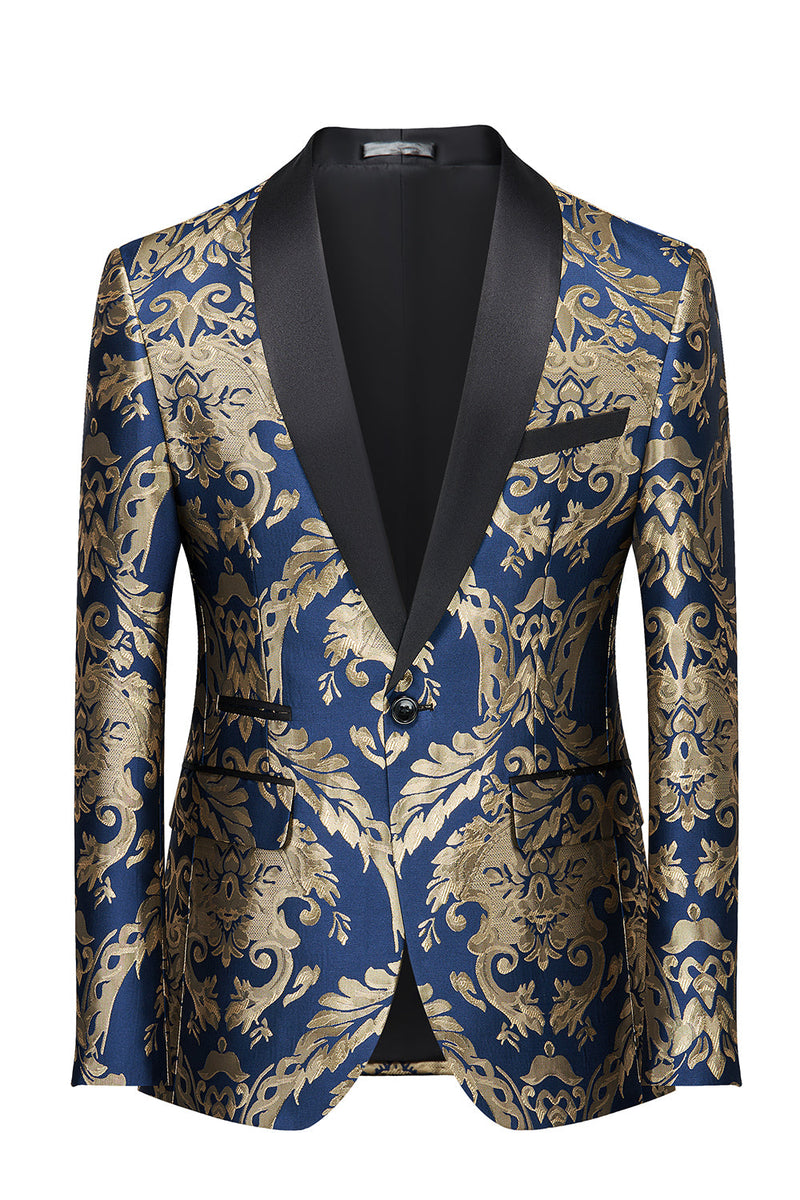 Load image into Gallery viewer, Dark Green Men&#39;s Prom Blazer with Embroidery