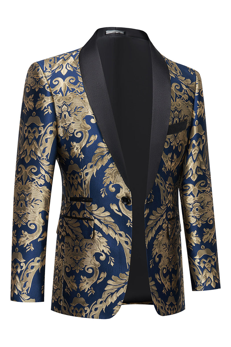 Load image into Gallery viewer, Dark Green Men&#39;s Prom Blazer with Embroidery