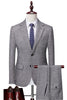 Load image into Gallery viewer, Grey Double Breasted 3 Pieces Men&#39;s Suit