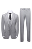 Load image into Gallery viewer, Simple Grey Shawl Lapel 3 Piece Men&#39;s Suit Set