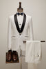 Load image into Gallery viewer, White Shawl Lapel 3 Pieces Men&#39;s Suits