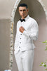 Load image into Gallery viewer, White One Button Shawl Lapel 3 Pieces Men&#39;s Wedding Suits