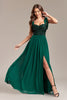 Load image into Gallery viewer, Sparkly Green Sequins Long Prom Dress With Slit