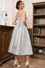 Load image into Gallery viewer, Light Blue A Line Sweetheart Spaghetti Straps Long Prom Dress