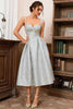 Load image into Gallery viewer, Light Blue A Line Sweetheart Spaghetti Straps Long Prom Dress