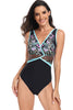 Load image into Gallery viewer, Black Flower 2-Piece Boho Push Up Print Halter Strap Swimsuits