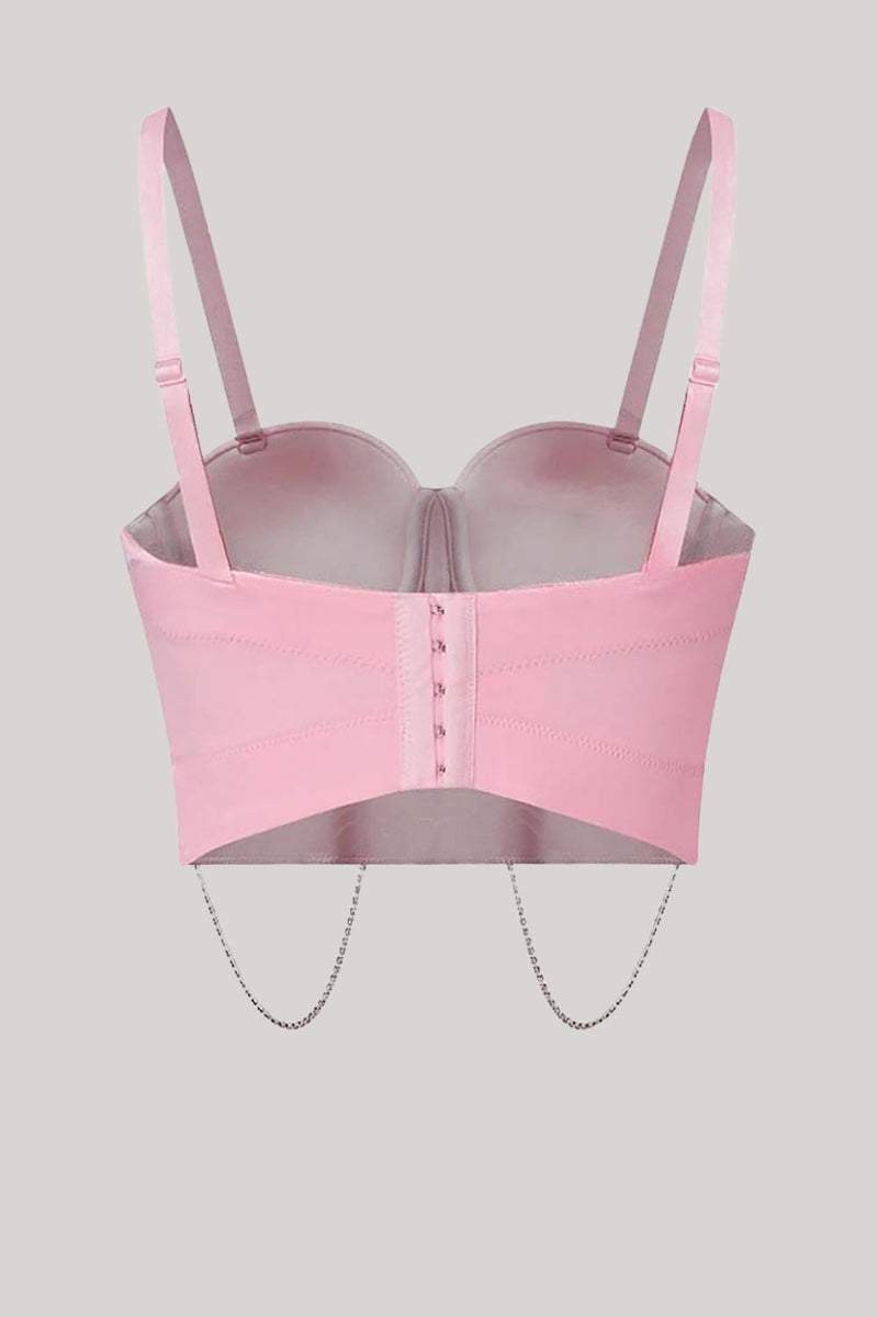 Pink bustier top online