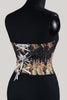 Load image into Gallery viewer, Stylish Black Corset Lace Up Top with Pattern