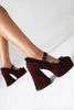 Load image into Gallery viewer, Black Closed Toe Platform Block Heel Shoes