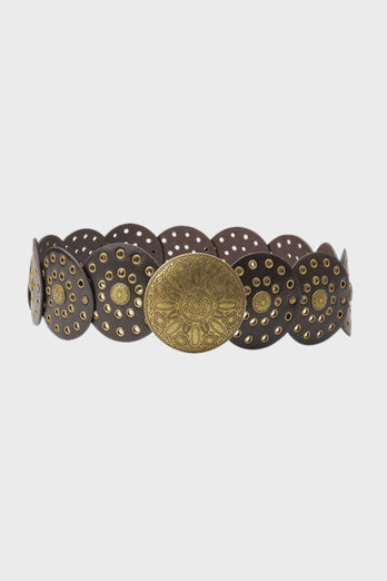 Boho Western Cowgirl Wide Hollow Disc Belt