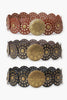 Load image into Gallery viewer, Boho Western Cowgirl Wide Hollow Disc Belt