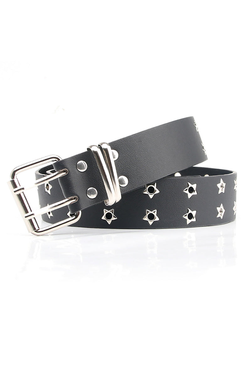 Load image into Gallery viewer, Boho Black Vintage Rivet Wide Leather Belt