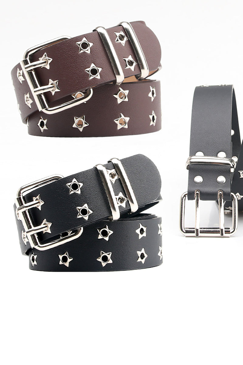 Load image into Gallery viewer, Boho Black Vintage Rivet Wide Leather Belt