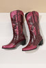 Load image into Gallery viewer, Women&#39;s Embroidered Blue Pointed Toe Calf High Cowgirl Boots