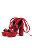 Load image into Gallery viewer, Women&#39;s Black Embroidery Strappy Chunky Heel Open Toe Sandals Shoes