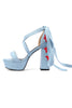 Load image into Gallery viewer, Women&#39;s Black Embroidery Strappy Chunky Heel Open Toe Sandals Shoes