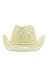 Load image into Gallery viewer, Apricot Knitting Western Cowboy Hat Straw Hat Hollow Out Sunhat