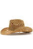 Load image into Gallery viewer, Apricot Knitting Western Cowboy Hat Straw Hat Hollow Out Sunhat