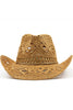 Load image into Gallery viewer, Apricot Knitting Western Cowboy Hat Straw Hat Hollow Out Sunhat