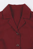 Load image into Gallery viewer, Simple Burgundy Lapel Neck Vintage 1950s Dress