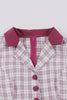 Load image into Gallery viewer, Purple Red Plaid Short Sleeves Swing 1950s Dress