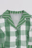 Load image into Gallery viewer, Plaid Green Short Sleeves Retro 1950s Dress with Bows