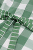 Load image into Gallery viewer, Plaid Green Short Sleeves Retro 1950s Dress with Bows