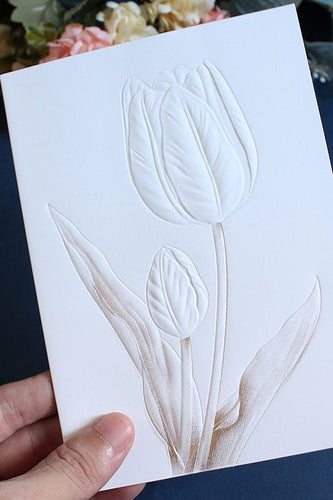 Simple Flower Print Invitation Cards