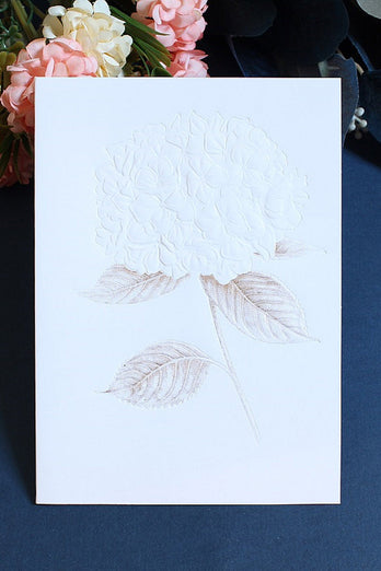 Simple Flower Print Invitation Cards