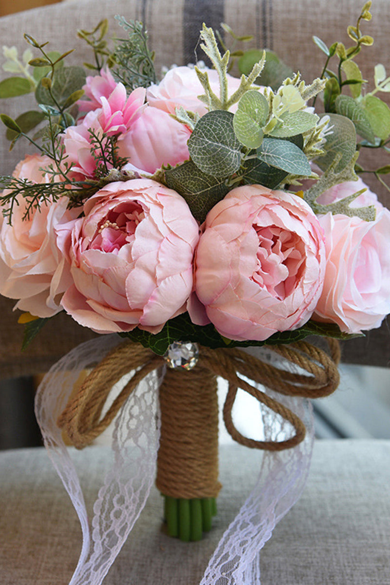 Load image into Gallery viewer, Pink Artificial Wedding Bouquet