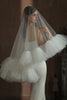 Load image into Gallery viewer, Multi Layer Ruffled Fluffy Bridal Veil