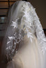 Load image into Gallery viewer, White Elegant Appliqued Bridal Veil