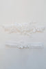 Load image into Gallery viewer, Bridal Lace Garter Set with Embroidery