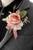 Load image into Gallery viewer, Elegant Blush Prom Wrist Corsage and Men‘s Boutonniere For Wedding Party