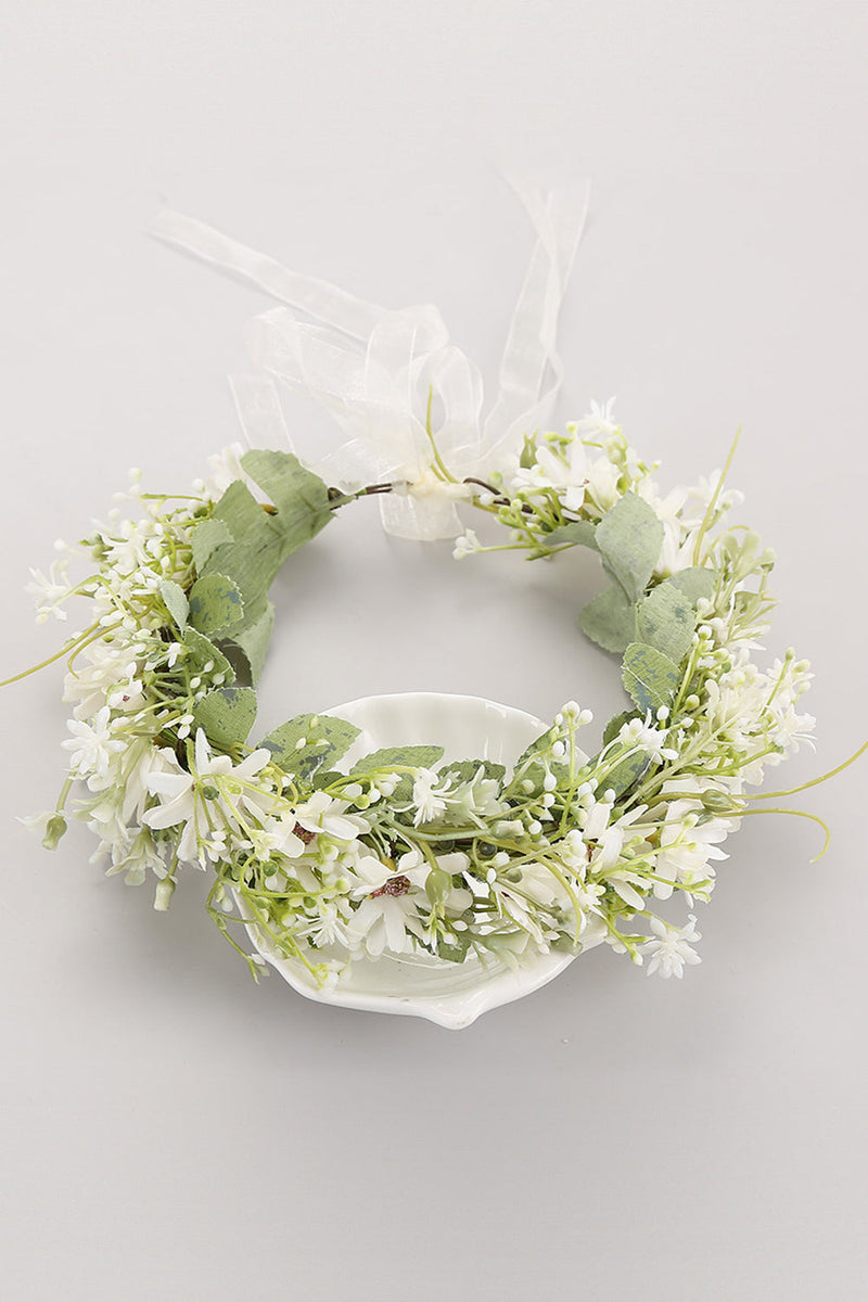 Load image into Gallery viewer, White Garland Crown Bridal Headband