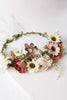 Load image into Gallery viewer, Blush Floral Bride Hair Wreath with Ribbon