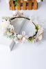 Load image into Gallery viewer, Champagne Floral Wreath Garland Bride Headband with Ribbon