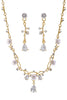 Load image into Gallery viewer, Golden Bridal Necklace Earring Set For Wedding