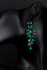 Load image into Gallery viewer, Dark Green Teardrop Crystal Earrings