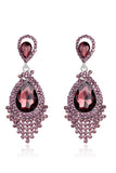 Bride's Alloy Rhinestone Tear Drop Shaped Champagne Earrings (1 pair)