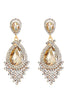 Load image into Gallery viewer, Bride&#39;s Alloy Rhinestone Tear Drop Shaped Champagne Earrings (1 pair)