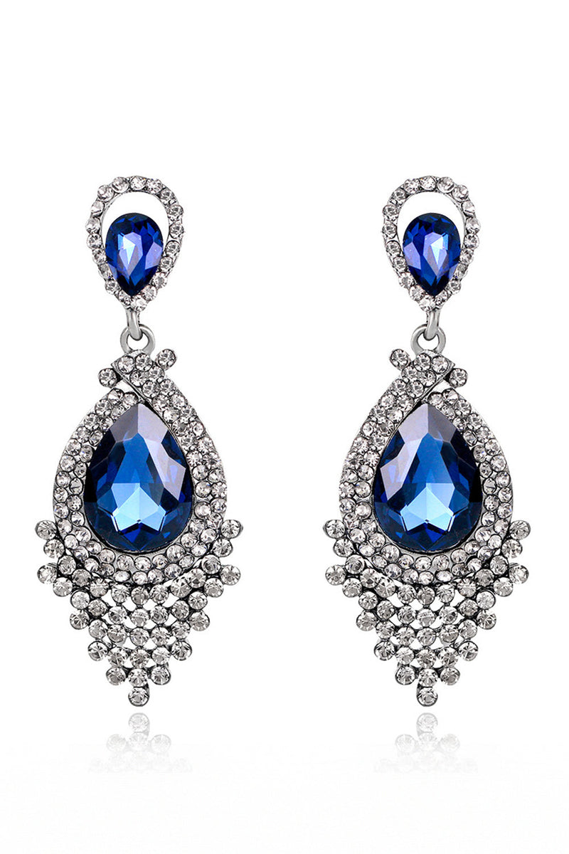 Load image into Gallery viewer, Bride&#39;s Alloy Rhinestone Tear Drop Shaped Champagne Earrings (1 pair)