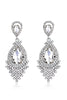 Load image into Gallery viewer, Bride&#39;s Alloy Rhinestone Tear Drop Shaped Champagne Earrings (1 pair)