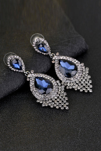 Bride's Alloy Rhinestone Tear Drop Shaped Champagne Earrings (1 pair)